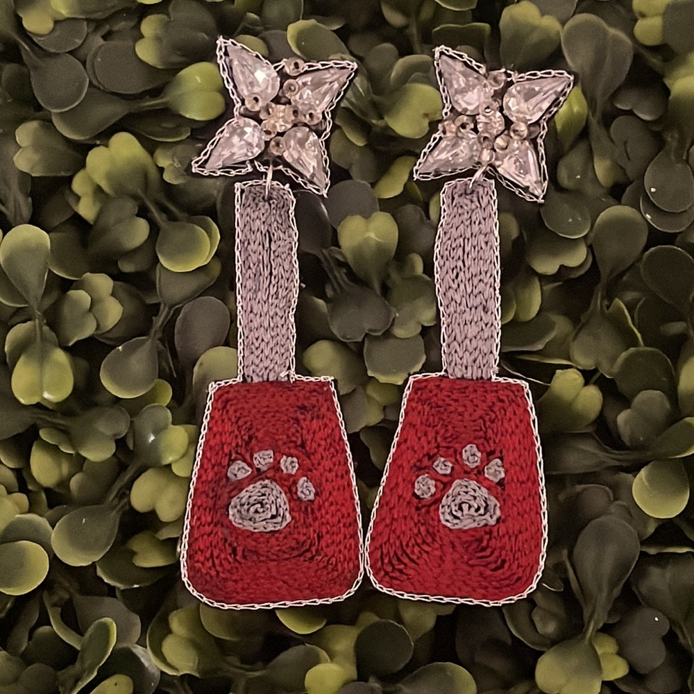 🎉NEW ARRIVAL! Cowbell Crystal Earrings MSU